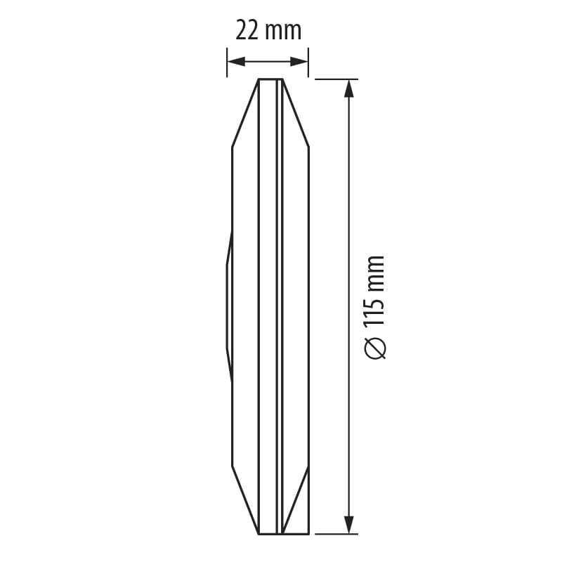 Сензор за движение за открит монтаж, Плосък, 5м, 220V-240V AC, 360°, 1000W