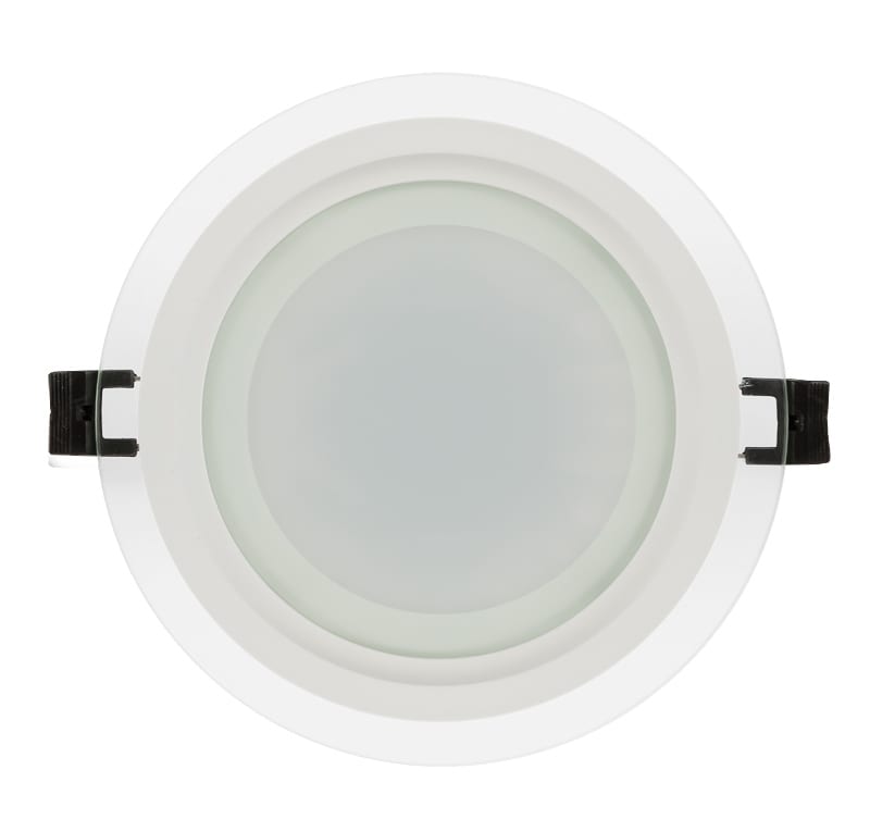 LED стъклен панел, Кръг, 18W, 4200K, Неутрална светлина, Влагозащитен IP44, 220V-240V AC, 120°, SMD 2835