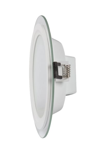 LED стъклен панел, Кръг, 18W, 4200K, Неутрална светлина, Влагозащитен IP44, 220V-240V AC, 120°, SMD 2835