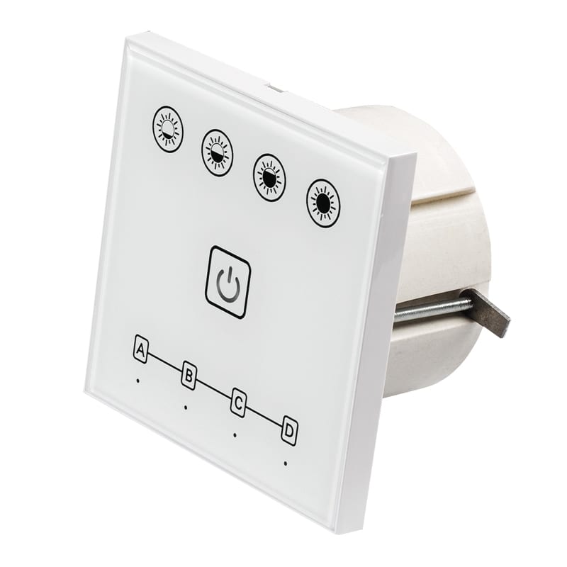 Smart 2.4G RF TOUCH панел за стена за LED осветление, 4 зони, 220V-240V AC