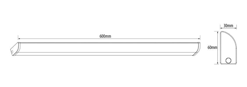 LED лампа за огледало с ключ 18W,4200K, 60cm, Неутрална светлина, Водоустойчиво IP44, 220V-240V AC, 120°, SMD 2835