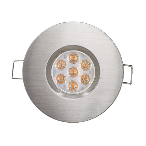 LED луна за вграждане насочена 6.5W, 2700K, IP44, 220V-240V AC, 45°, Топла светлина, Сатиниран никел, SMD 2835