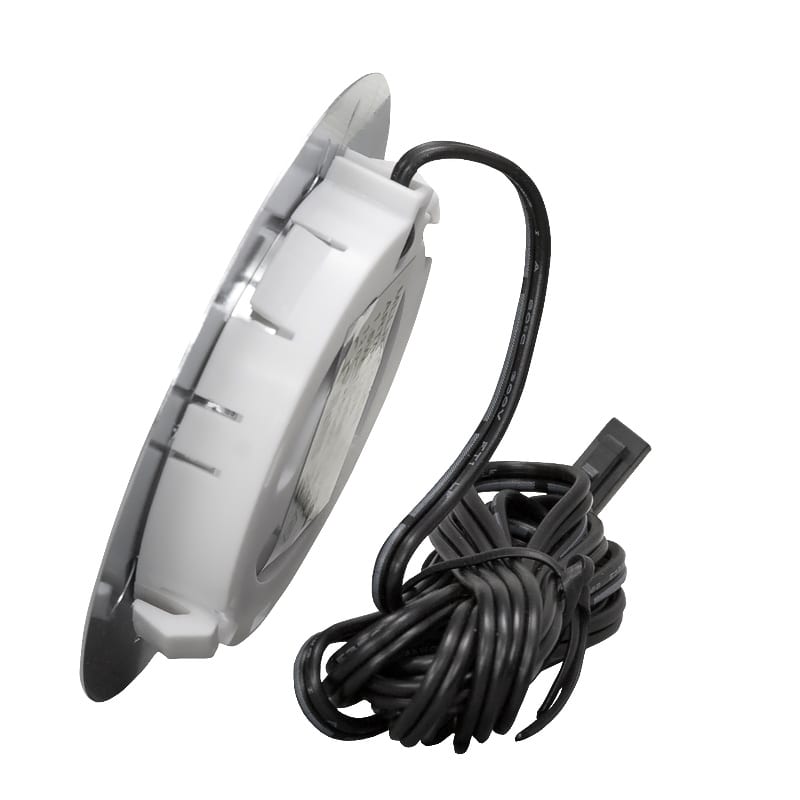 Мебелна светодиодна луна кръг, 1.5W, 4000K, Хром, 12V DC, 120°, Неутрална светлина, SMD 3014