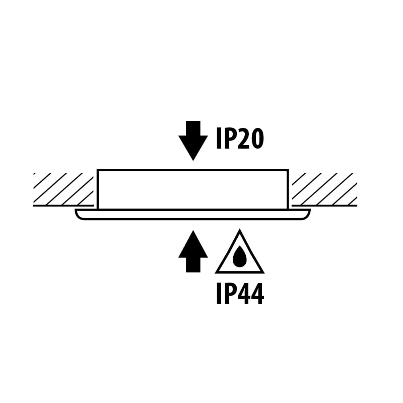 Мини LED луна за вграждане, 4W, 4200K, IP44, Сатиниран никел, 220V-240V AC, 60°, Неутрална светлина, SMD 2835