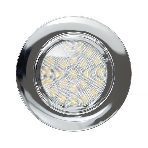 Мини LED луна за вграждане, 4W, 4200K, IP44, Хром, 220V-240V AC, 60°, Неутрална светлина, SMD 2835