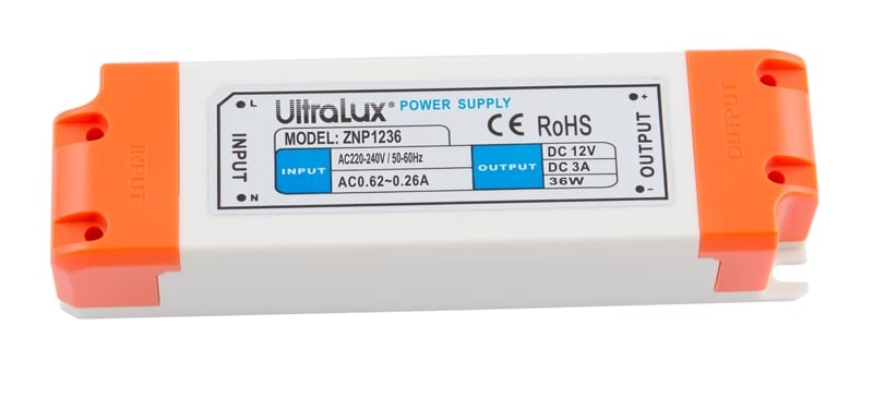 Захранване за светодиодна лента, Невлагозащитено, 36W, 12V DC