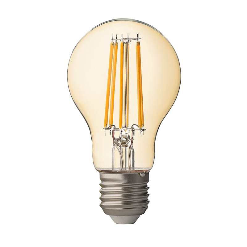 LED димиращ filament крушка, 7.5W, 2500К, E27, 360°, 220V-240V AC, Амбър