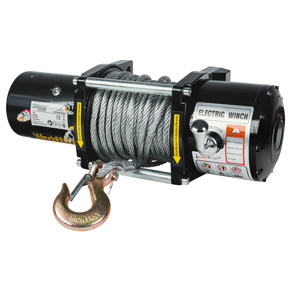 Автолебедка 12V 2722kg 6000lbs 2.76 kW Ø7.2mm 24m RD-EW11