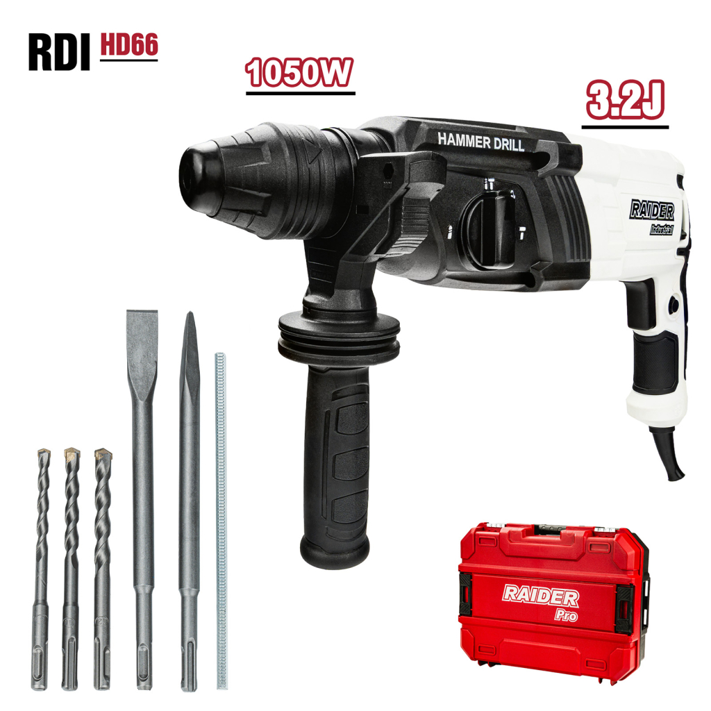 Перфоратор 1050W 30mm 3,2J 4 функции рег. обороти RDI-HD66