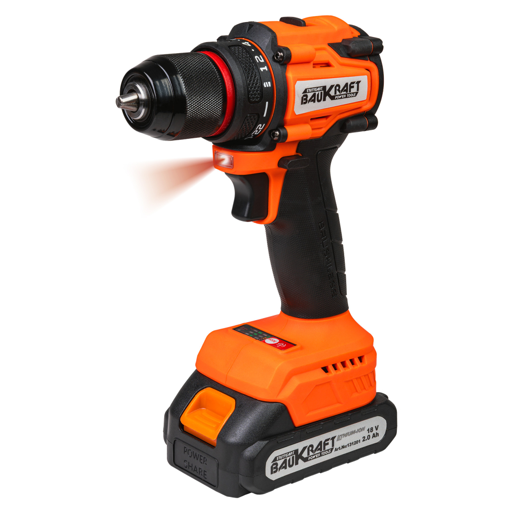 Бормашина безчеткова 18V 2-ск. 10mm 40Nm 2Ah Case BK-BCD40