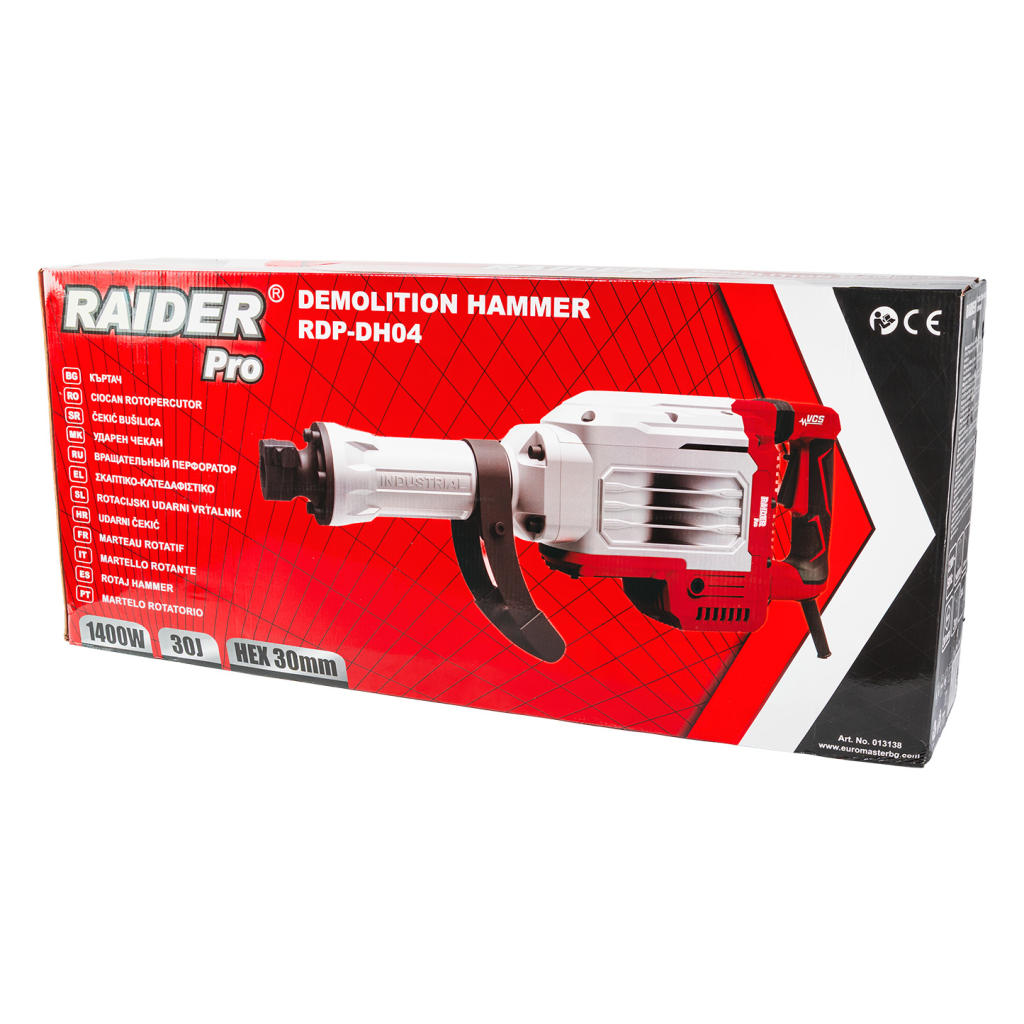 Къртач 1400W HEX 30mm 30J куфар RDP-DH04