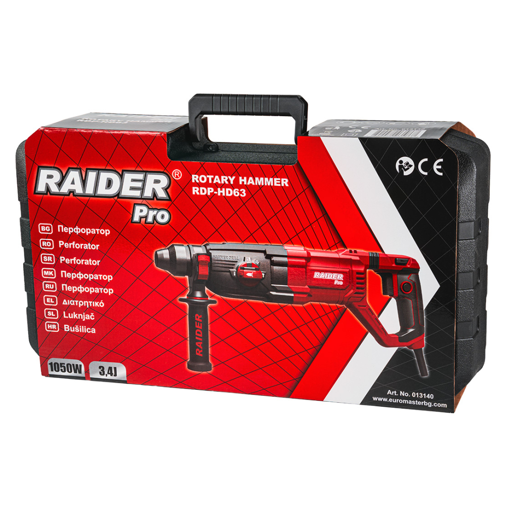 Перфоратор 1050W 3.4kg 30mm 3,4J 4функции куфар RDP-HD63