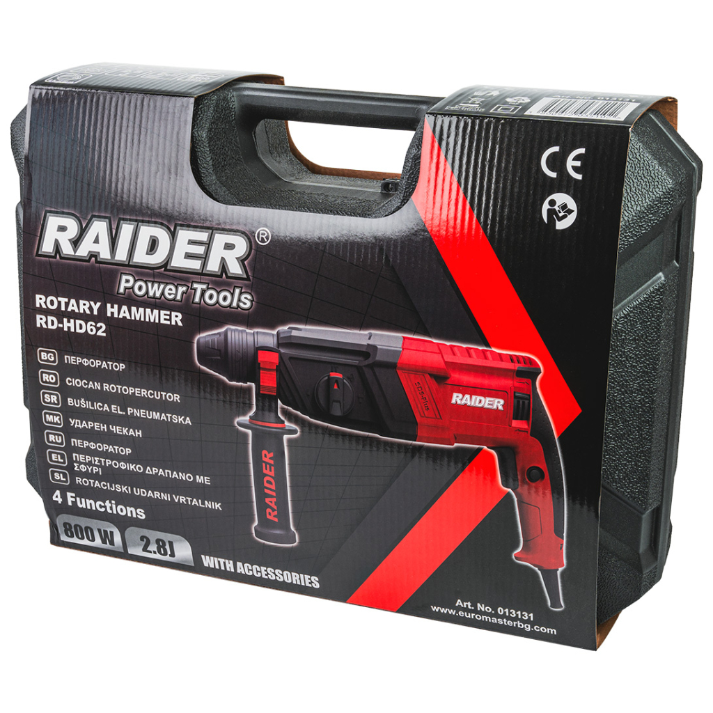 Перфоратор 800W 2.8kg 26mm 2.8J 4 функции куфар RD-HD62