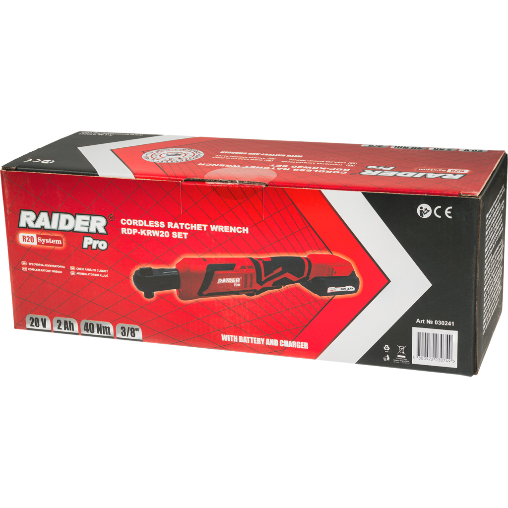 R20 Тресчотка 3/8" 40Nm LED 2Ah RDP-KRW20
