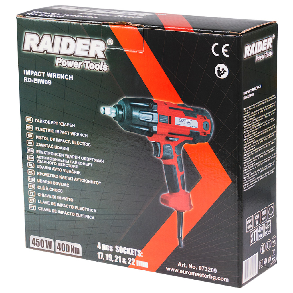 Гайковерт ударен 1/2" 450W 400Nm RD-EIW09
