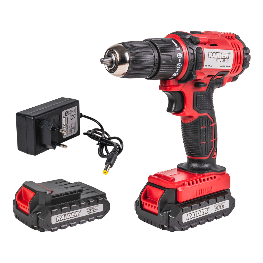 Бормашина ударна 18V 2-ск. 2x2Ah 30Nm 10mm куфар RD-CDL38