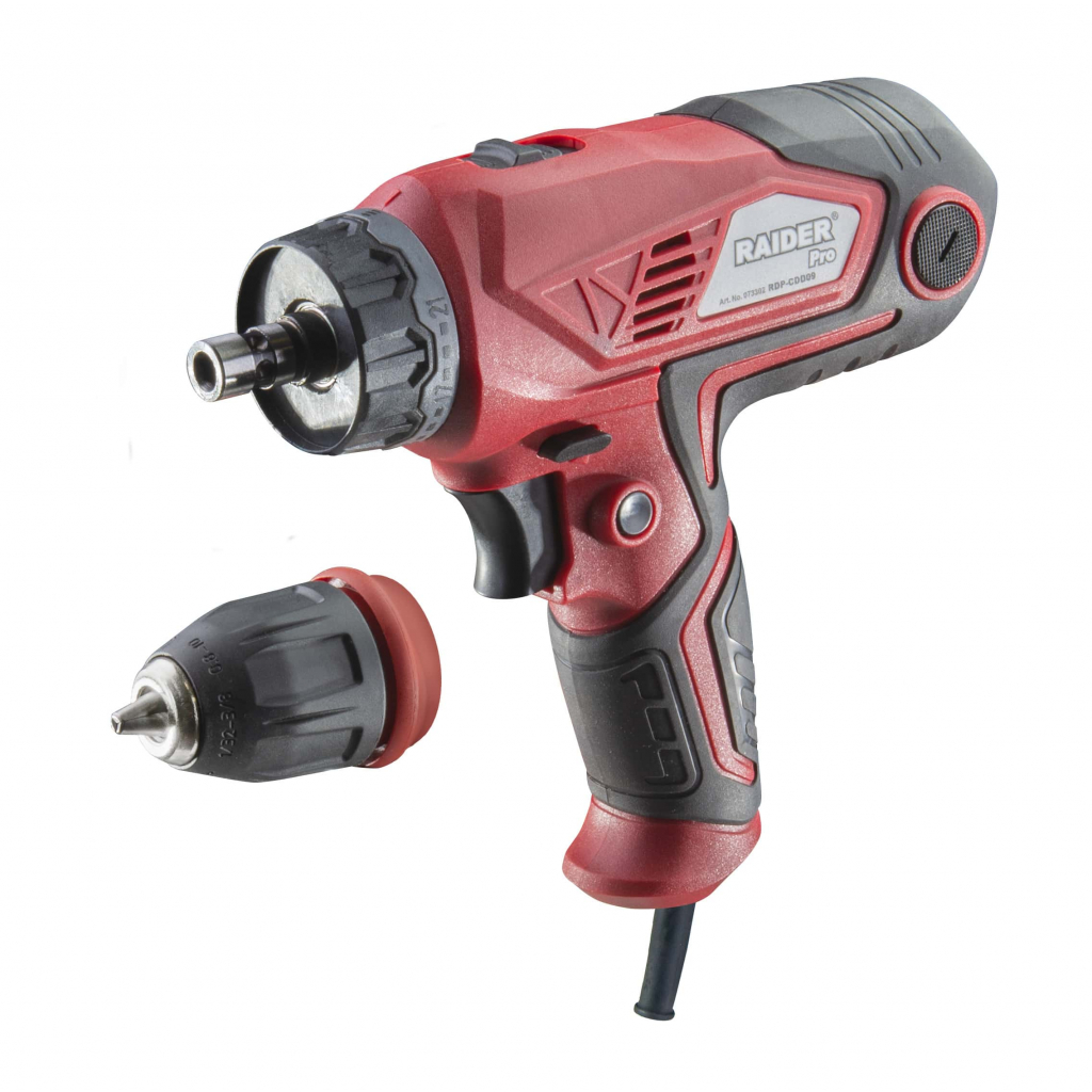 Винтоверт 400W 2-ск. 6m кабел бърза смяна в куфар RDP-CDD09