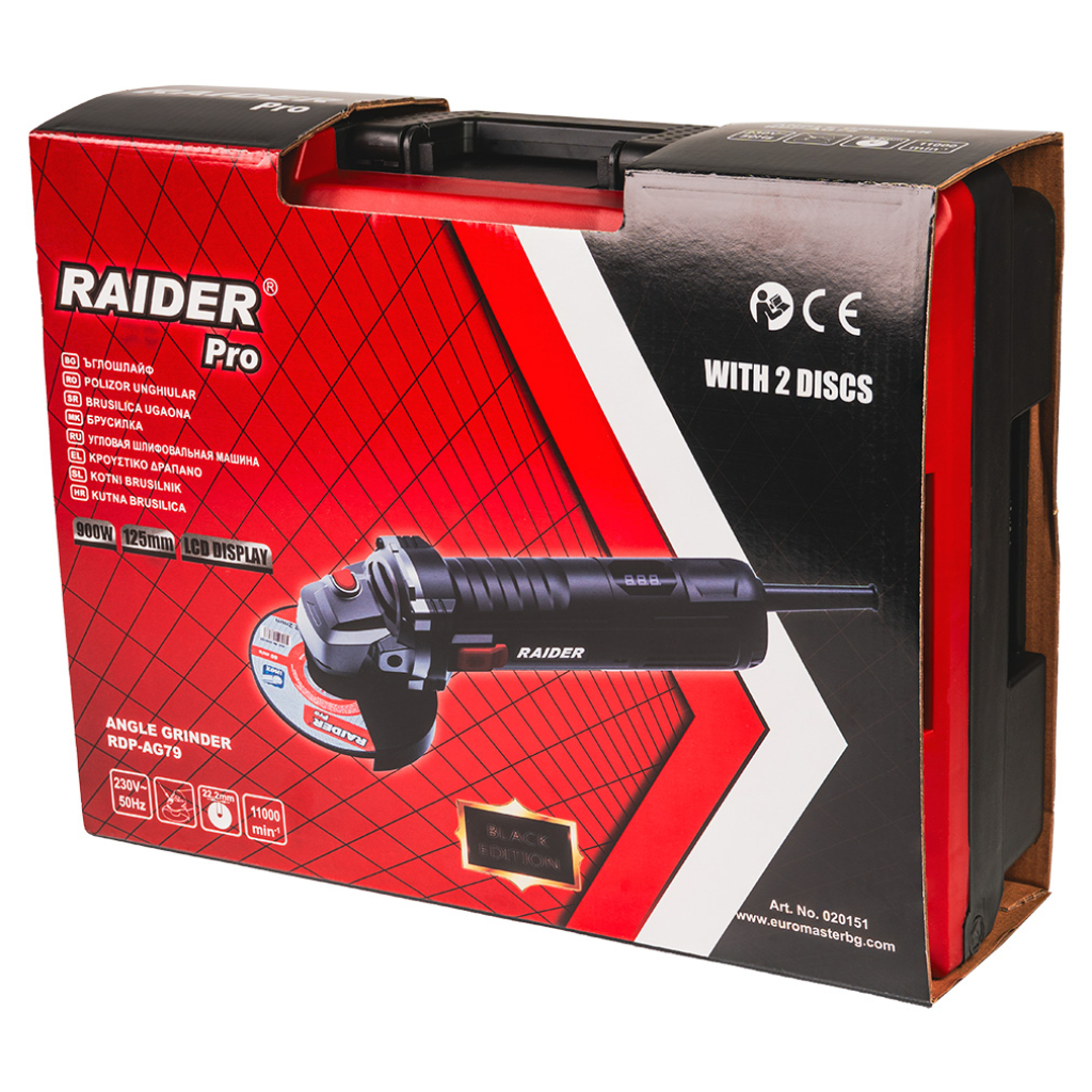 Ъглошлайф 125mm 900W LCD 2disc Red Case RDP-AG79 Black Ed.
