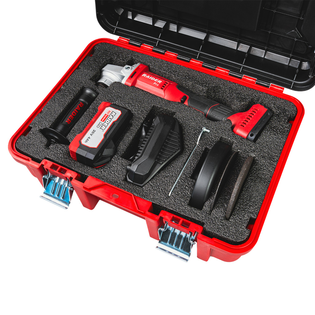 R20 Ъглошлайф Ø125mm 4Ah 2 диска Case RDP-YAG20