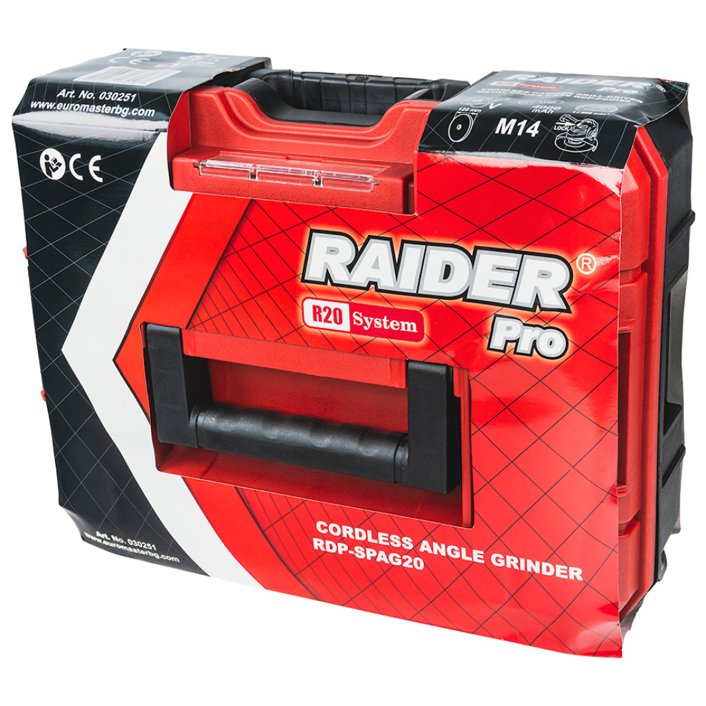 R20 Ъглошлайф Ø125mm 4Ah Case 2 диска RDP-SPAG20 Set
