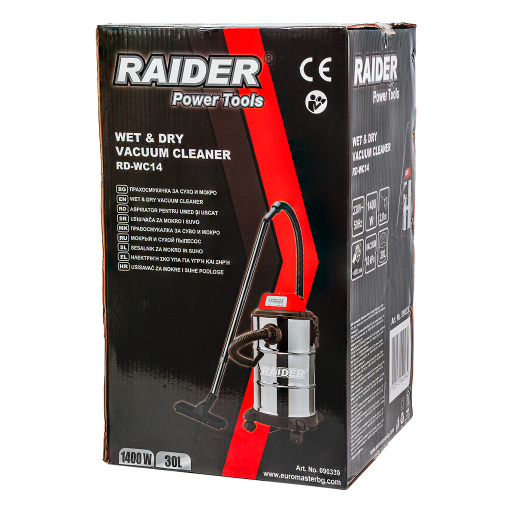 Прахосмукачка за сухо и мокро 1400W 30L Inox RD-WC14