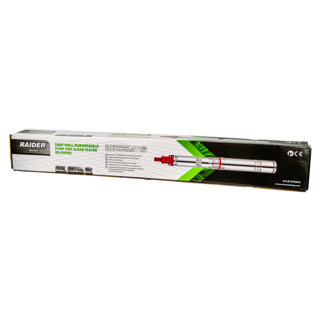 Помпа водна дълбочинна 750W 1" 120L/min 70m18T RD-3WP92