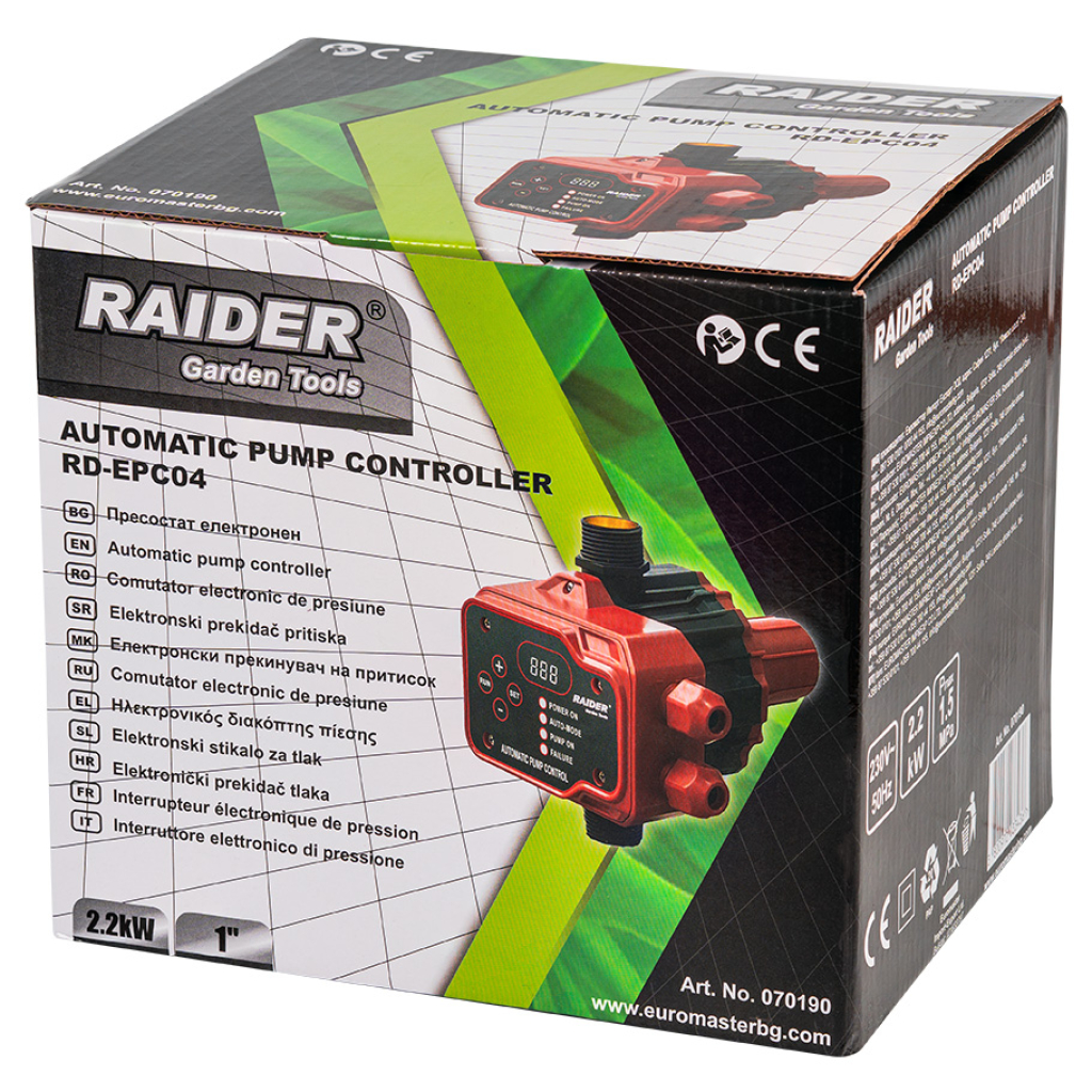 Пресостат 2.2kW 1" Digital 1-6bar Max. 15bar RD-EPC04