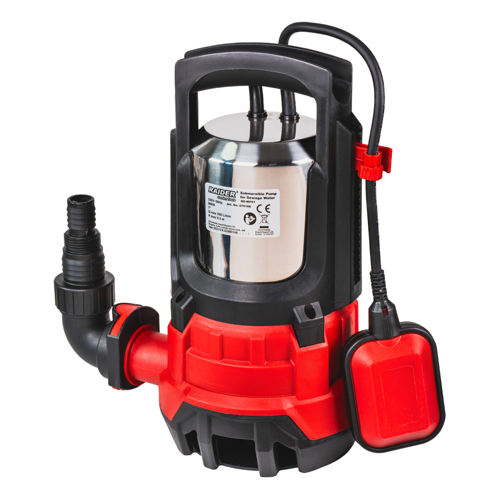 Помпа водна потопяема 900W 1" 250L/min 8,5m INOX RD-WP61