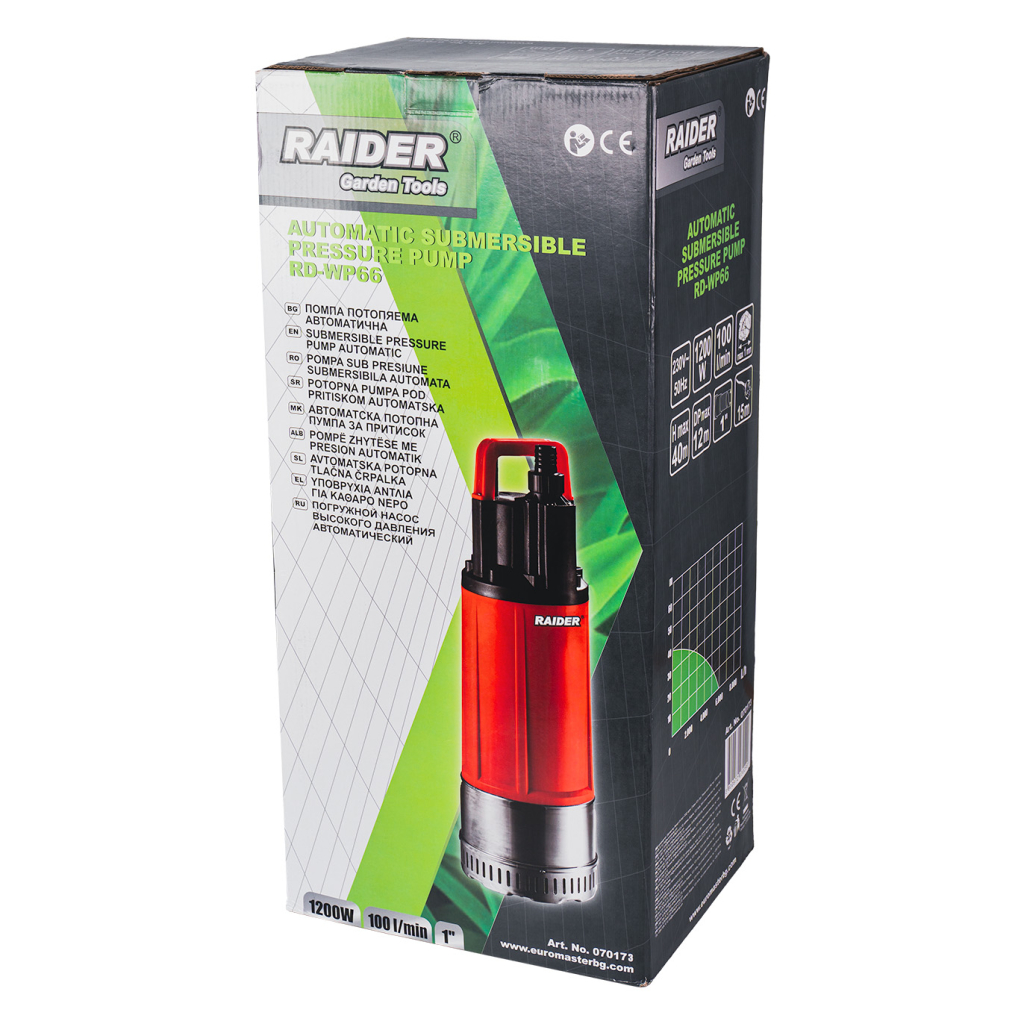 Помпа потопяема автоматична 1200W 1"100L/min 40mINOX RD-WP66