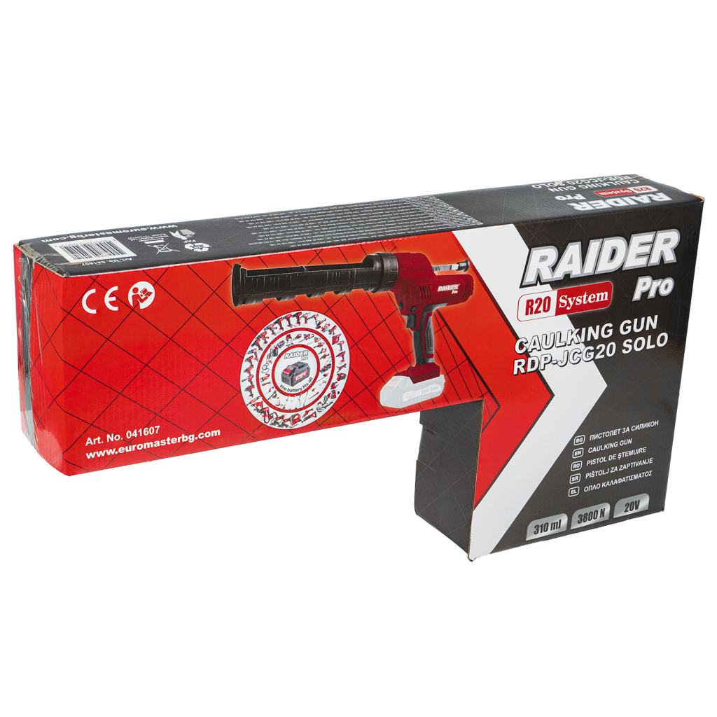 R20 Пистолет за силикон 310ml 3800N рег.обор. без батерия RDP-JCG20