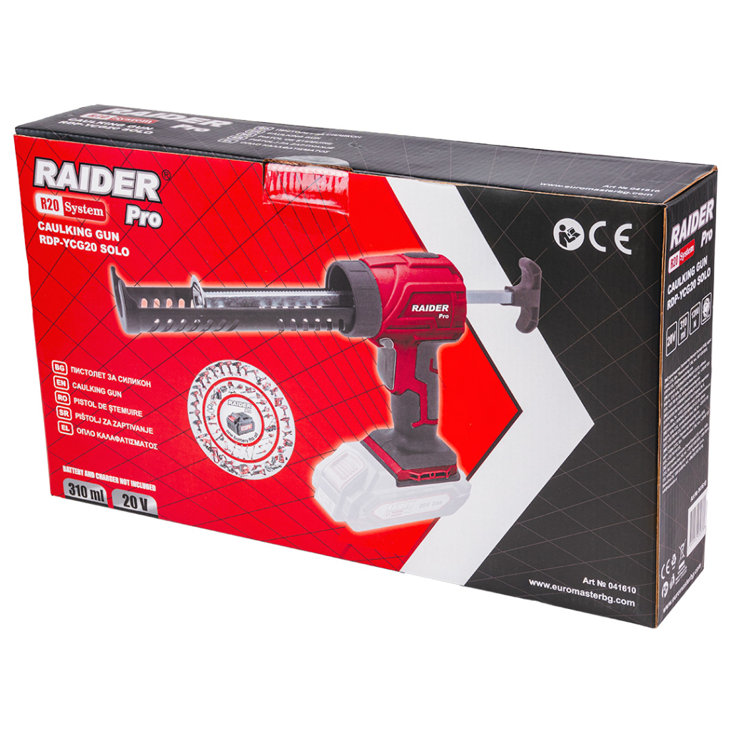 R20 Пистолет за силикон 310ml 1200N рег. об. без батерия RDP-YCG20