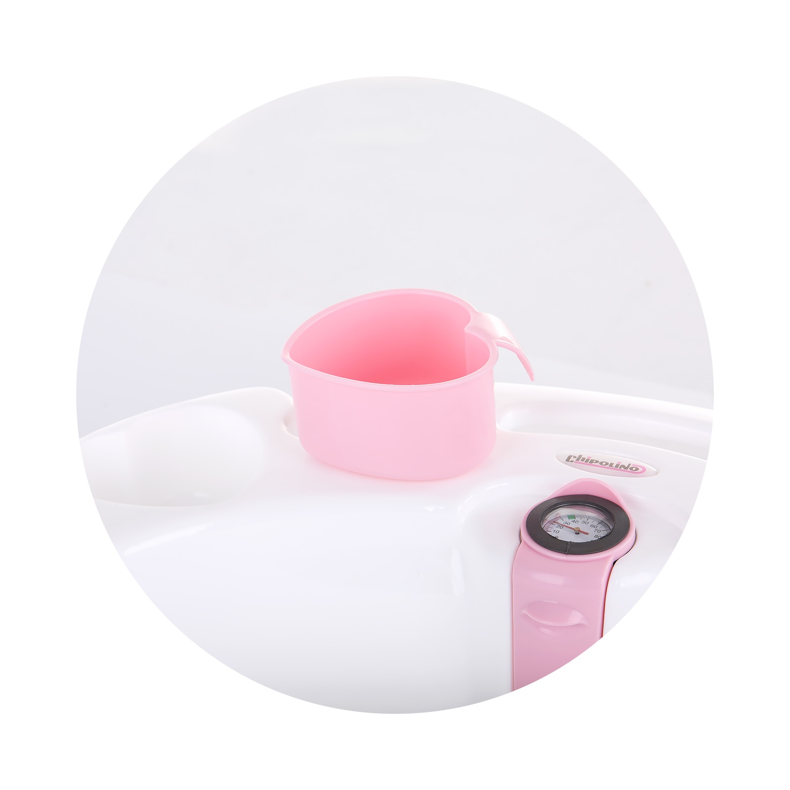 Бебешка вана с подложка и стойка Chipolino Vela, розова