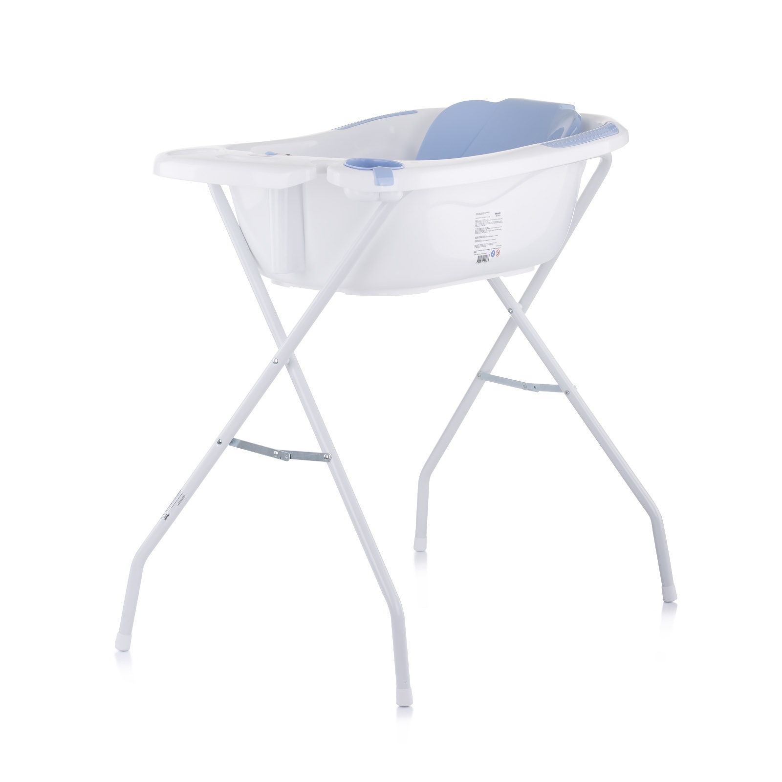 Бебешка вана с подложка и стойка Chipolino Vela, синя