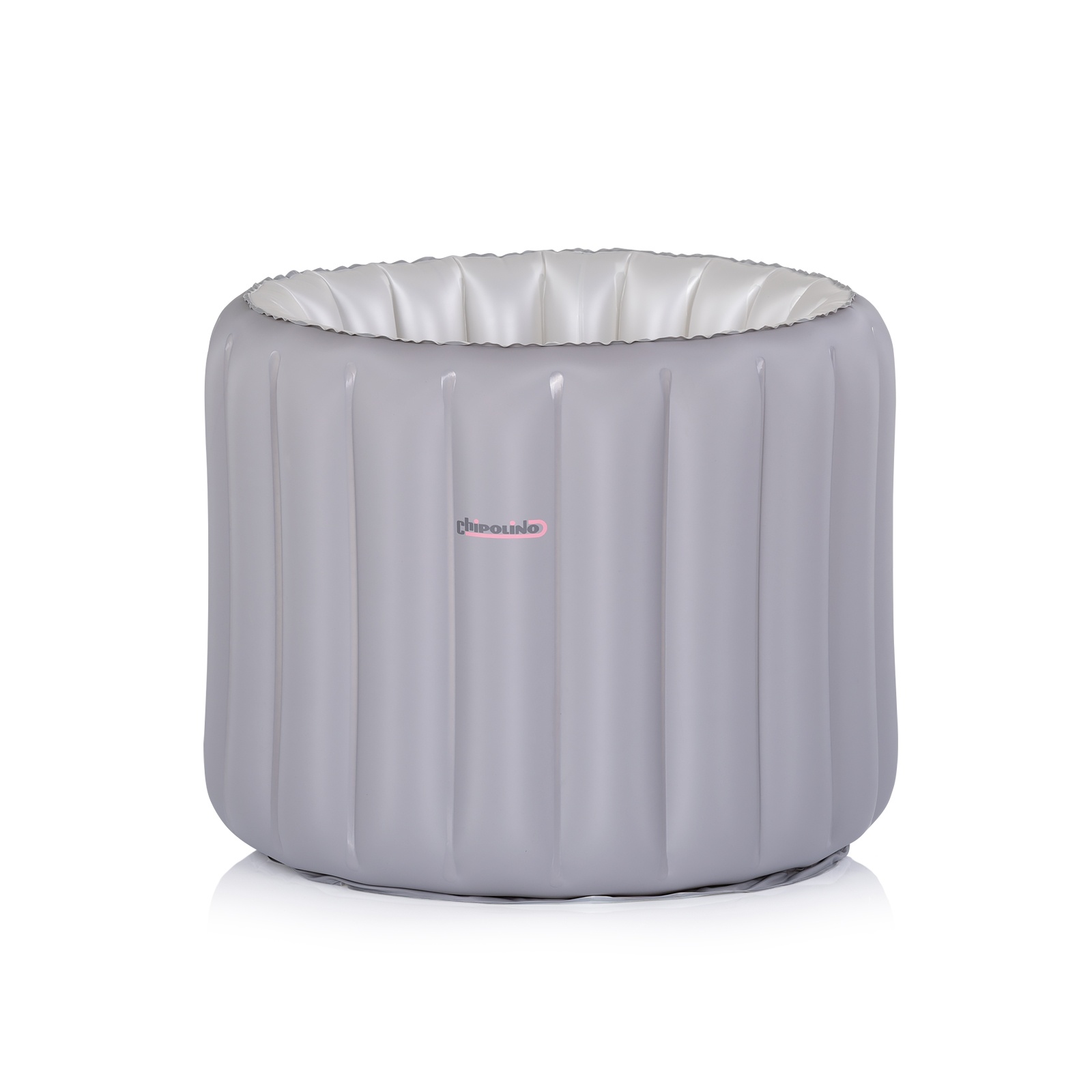 Надуваема вана със седалка Chipolino Bubble Nest с помпа, сива