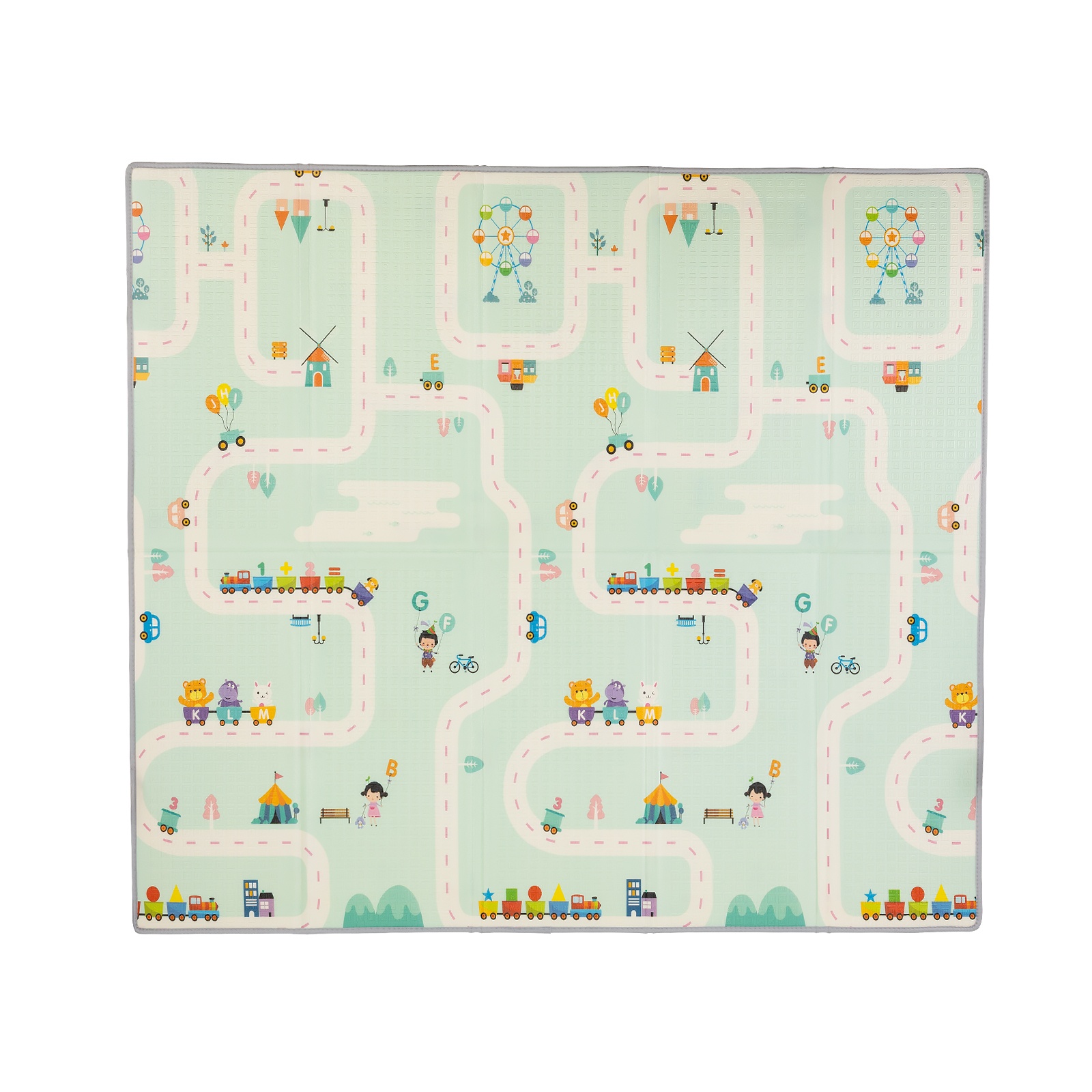 Детско килимче за игра Chipolino Лунапарк, 113 x 113 cm