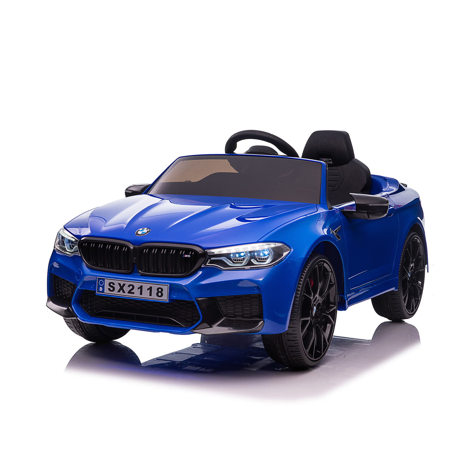 Електрическа кола Chipolino BMW M5 с EVA гуми и кожена седалка, синя