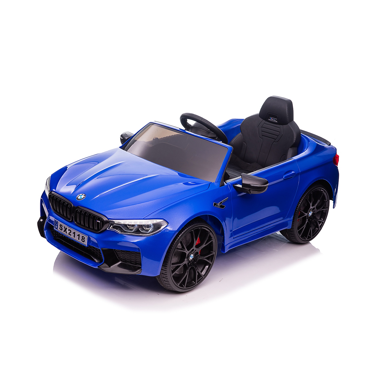 Електрическа кола Chipolino BMW M5 с EVA гуми и кожена седалка, синя — снимка 12