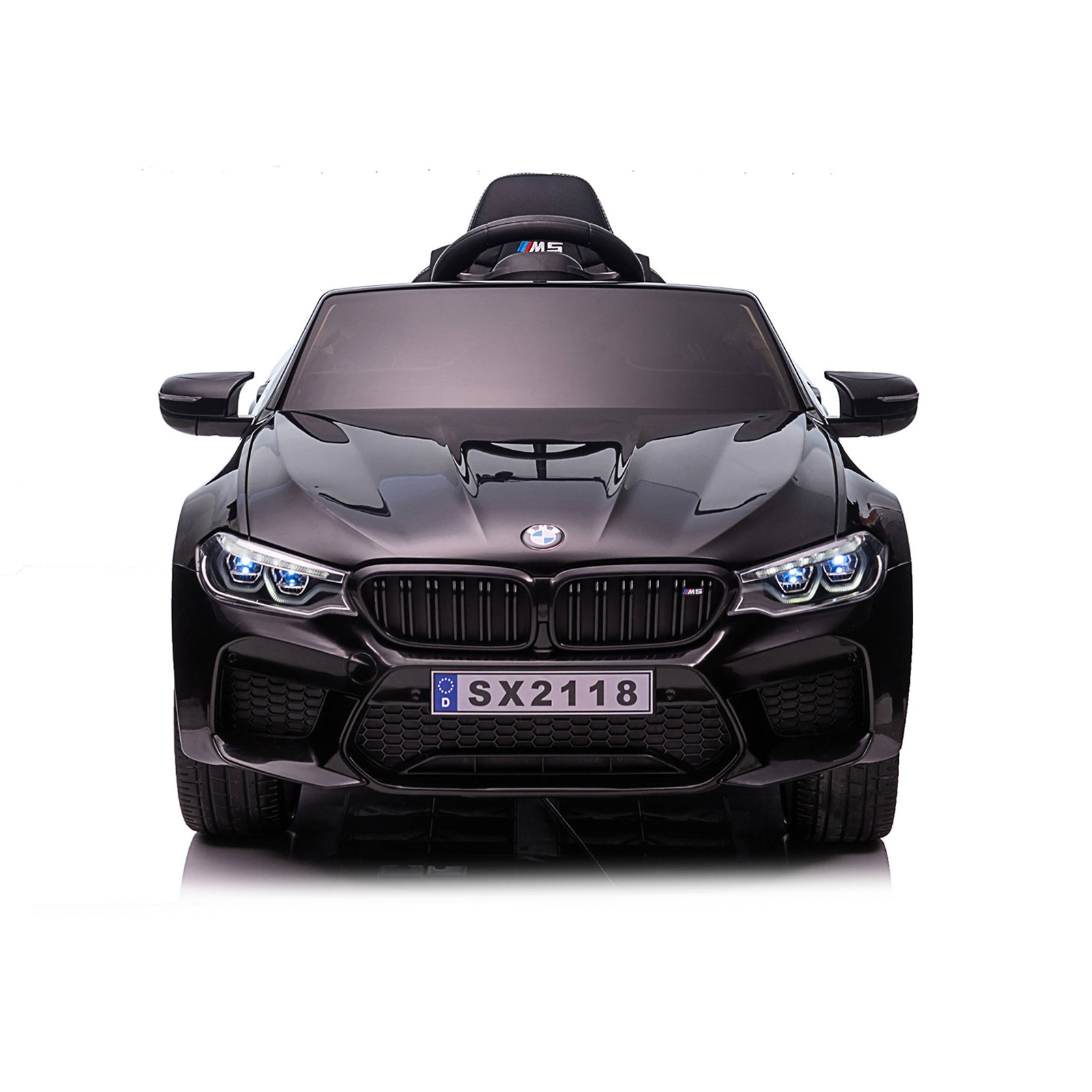 Електрическа кола Chipolino BMW M5 с EVA гуми и кожена седалка, черна — снимка 3