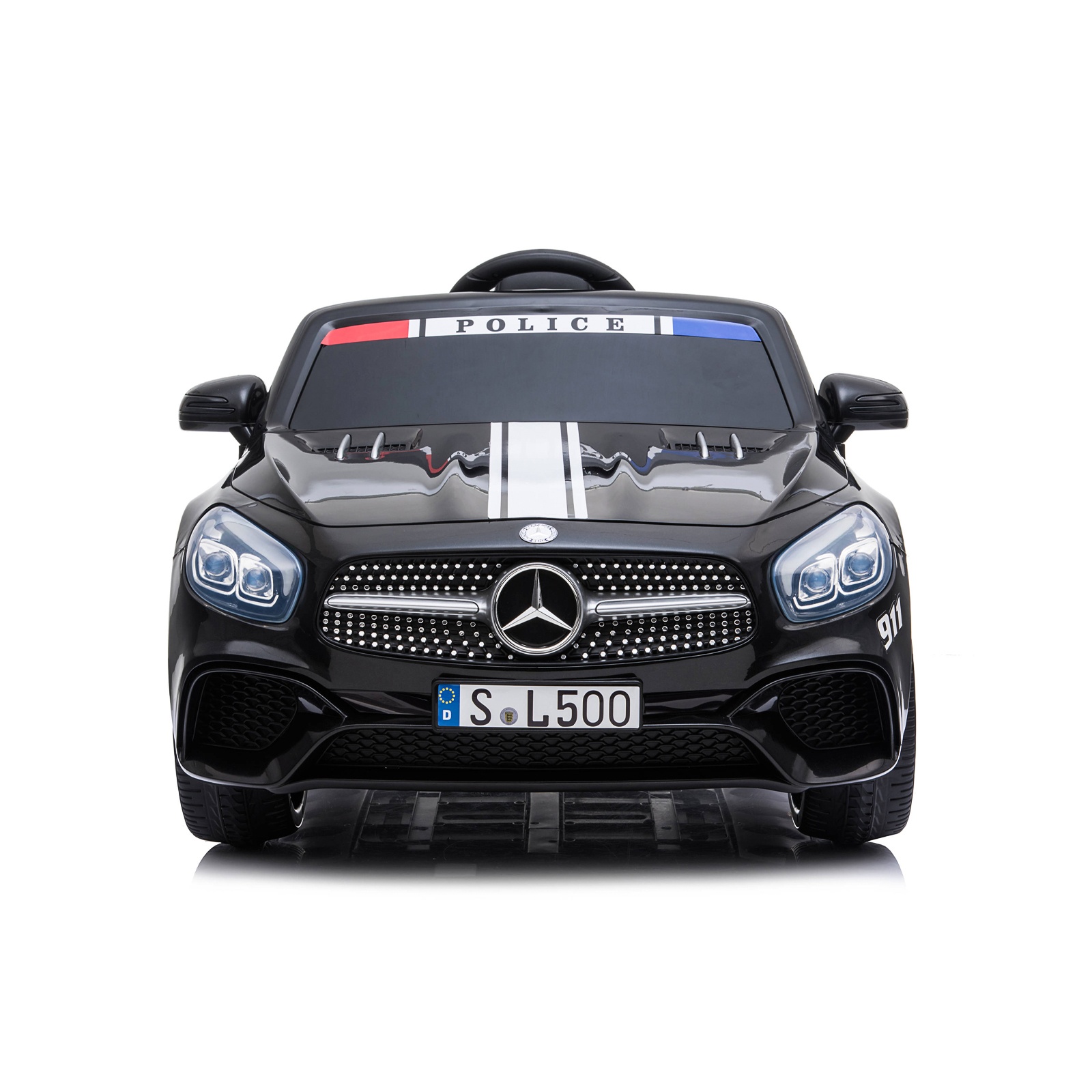 Електрическа полицейска кола Chipolino Mercedes SL500, черна — снимка 3