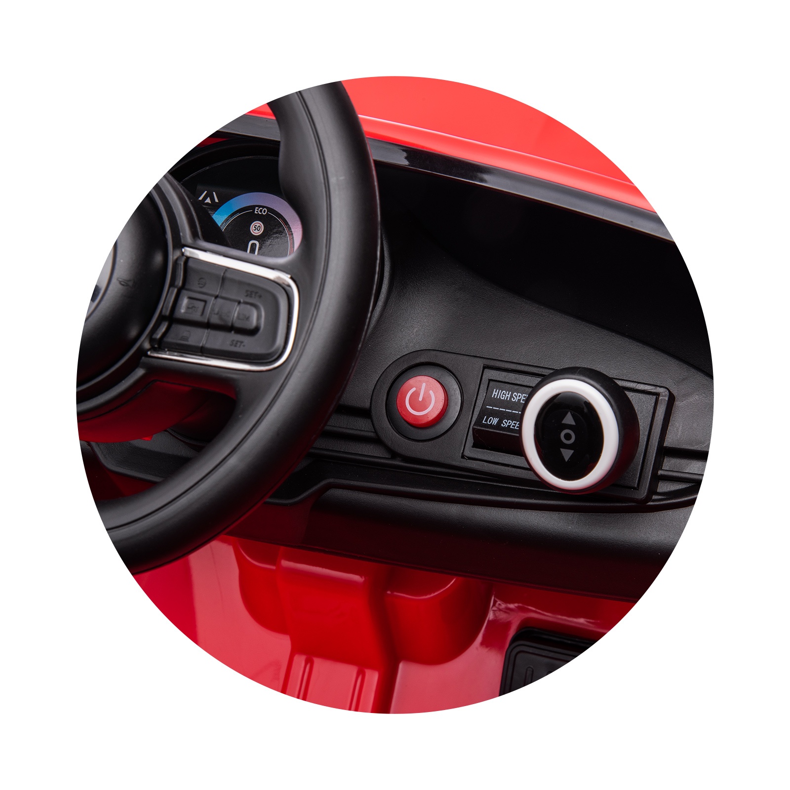 Електрическа кола Chipolino Fiat 500, червена