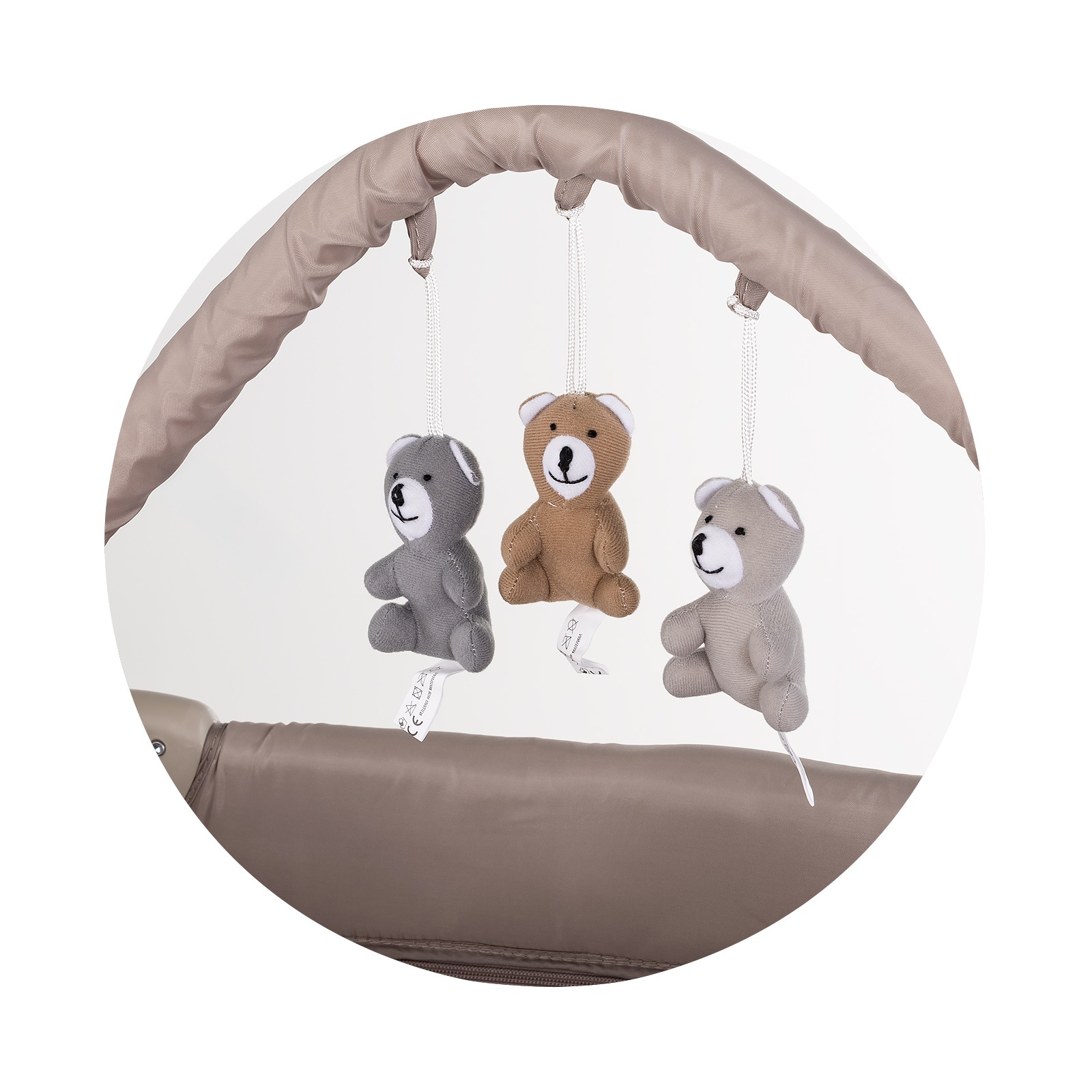 Преносима кошара Chipolino Luna с подложка за повиване, лате