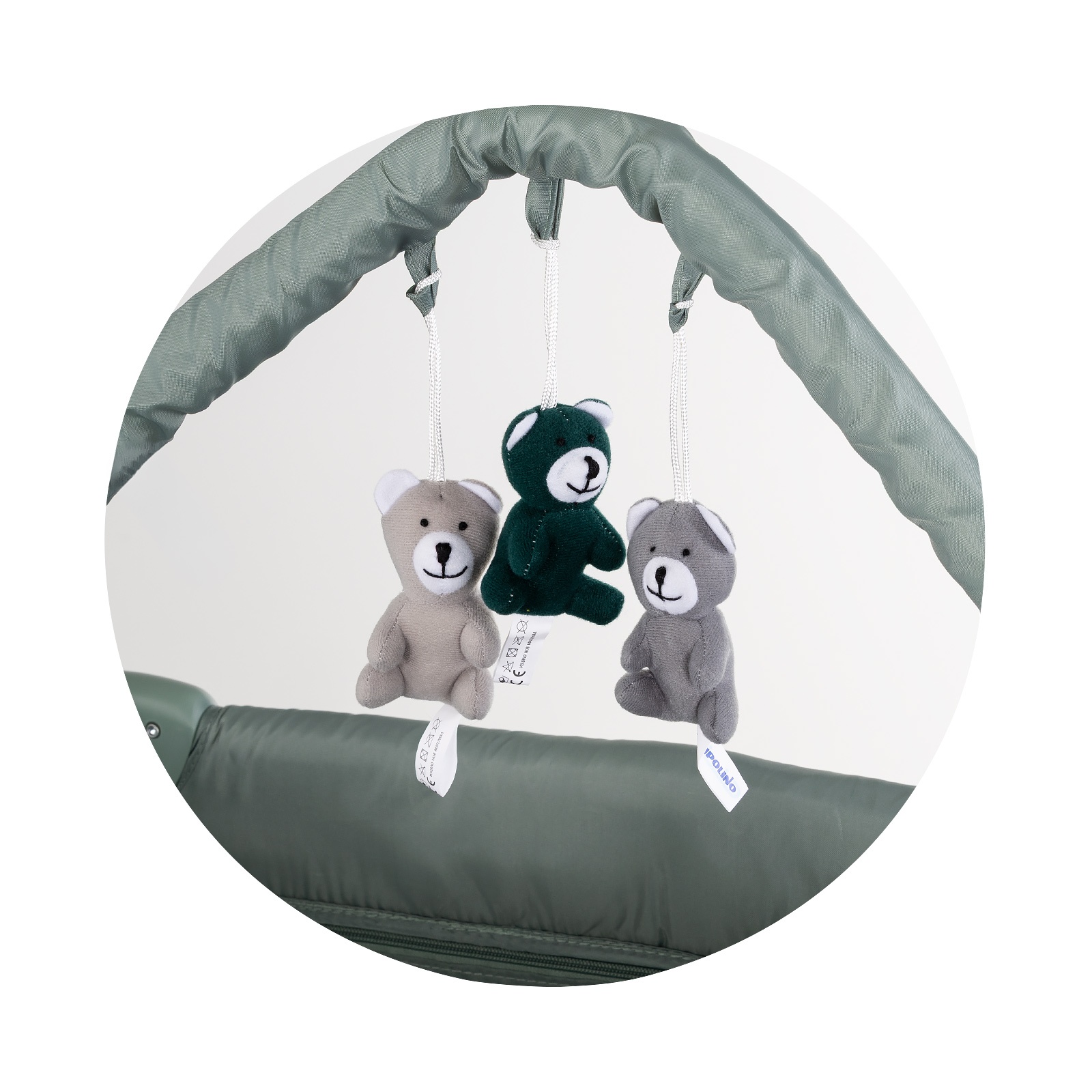 Преносима кошара Chipolino Luna с подложка за повиване, матча