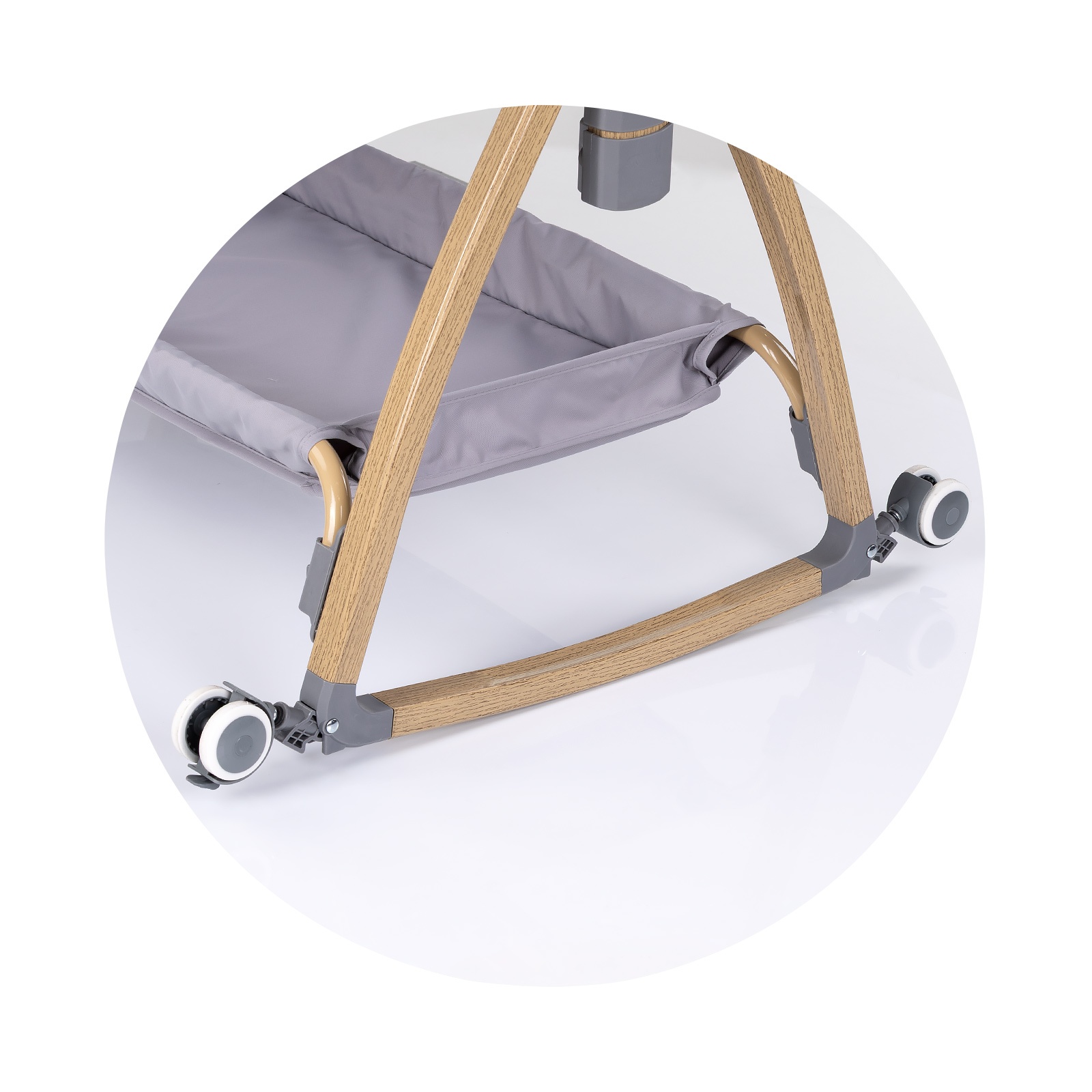 Кошара за съвместен сън Chipolino Charisma с колела, платина — снимка 8
