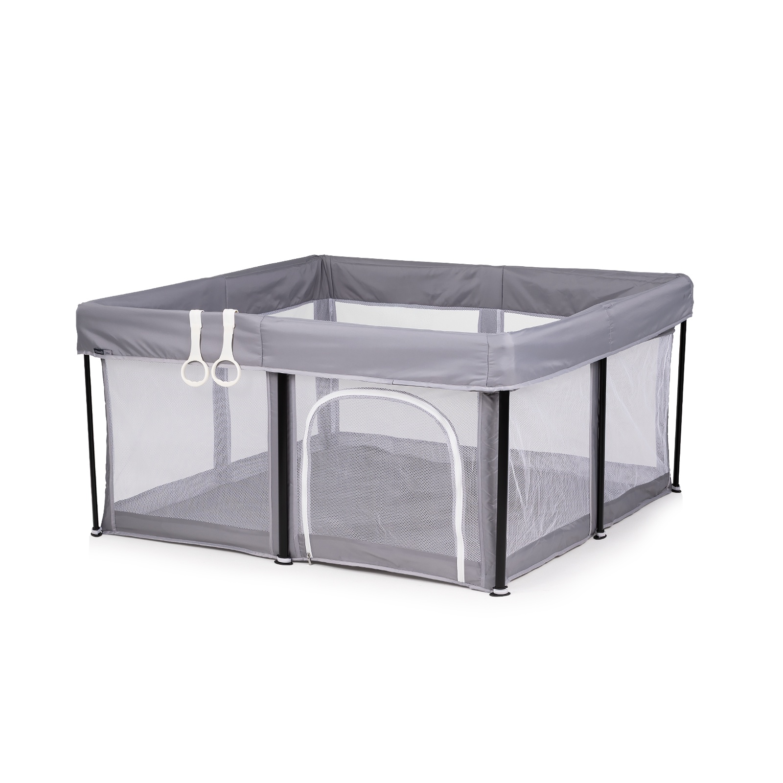 Сгъваема кошара за игра Chipolino Vibe 120×120 см, сива