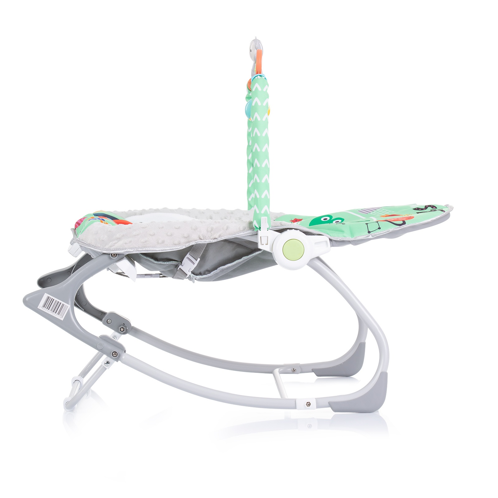 Музикален шезлонг Chipolino Baby Spa, зелен