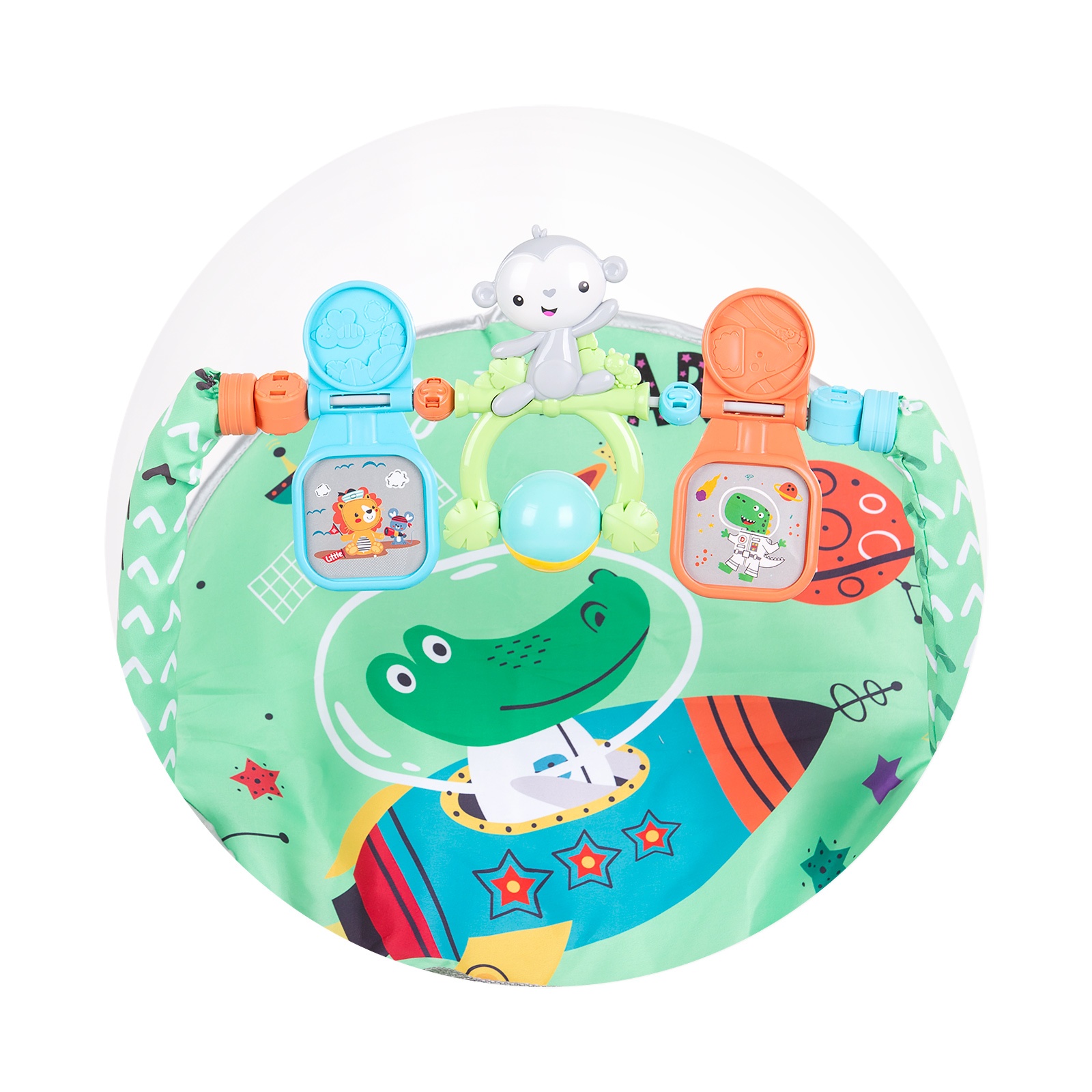 Музикален шезлонг Chipolino Baby Spa, зелен