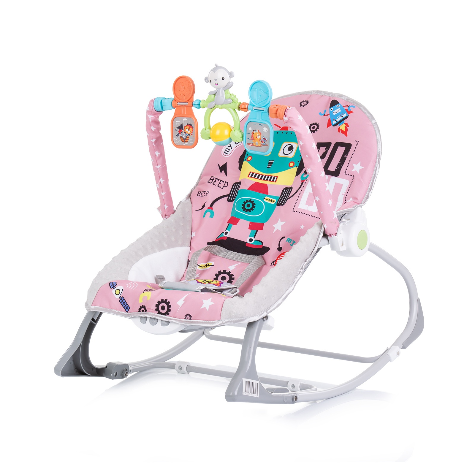 Музикален шезлонг Chipolino Baby Spa розов