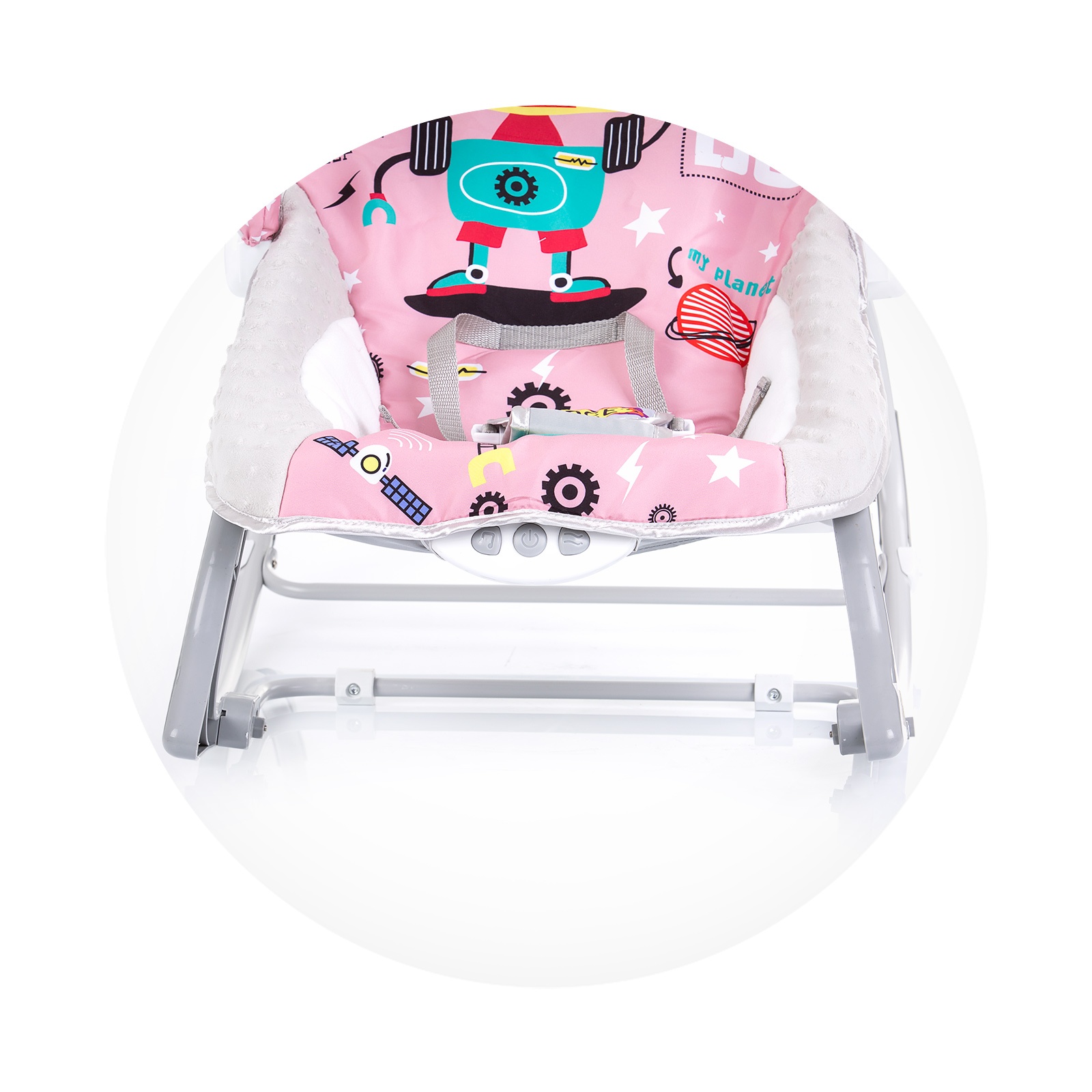 Музикален шезлонг Chipolino Baby Spa розов