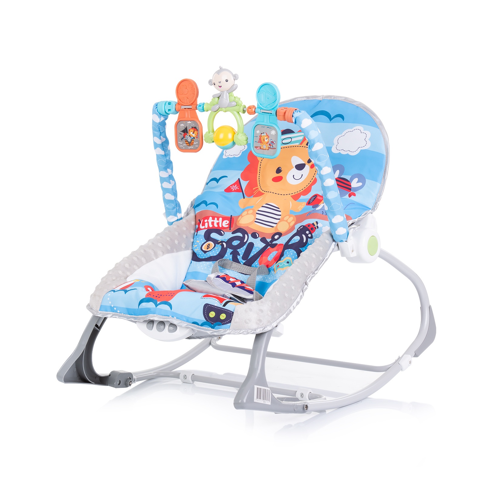 Музикален шезлонг Chipolino Baby Spa син