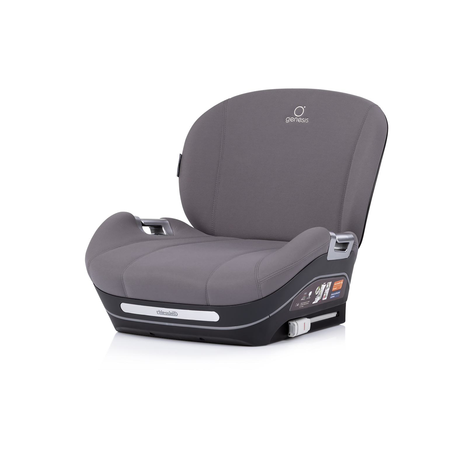 Столче за кола Chipolino Genesis i-Size 125–150 см, тъмносиво